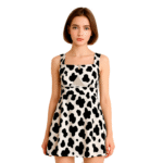 Vestido Animal Print Blanco